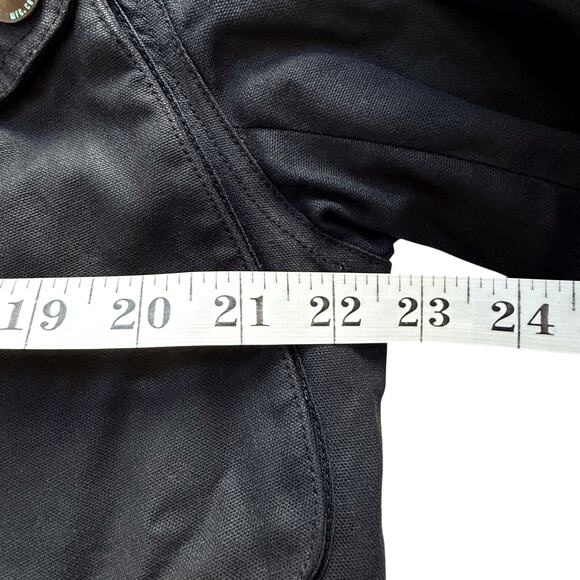 Taylor Supply Waxed Canvas Barn Coat Mens sz L Black Chore Field Jacket Preppy - Picture 5 of 8